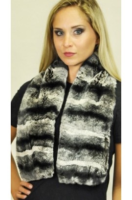 Rex-Chinchilla fur scarf